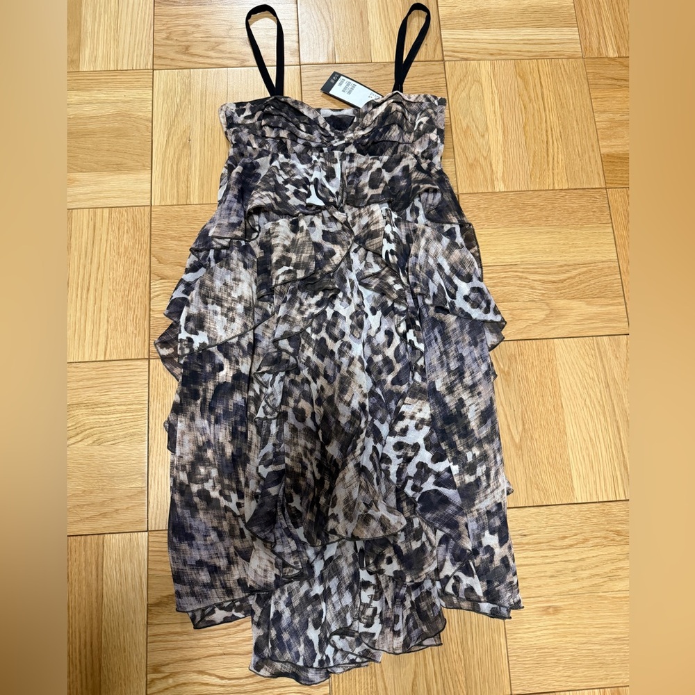 Animal Print Ruffled Dress - Picture 3 of 4